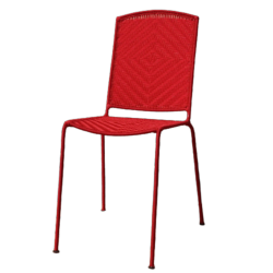 Chaise CALAO tisse rouge